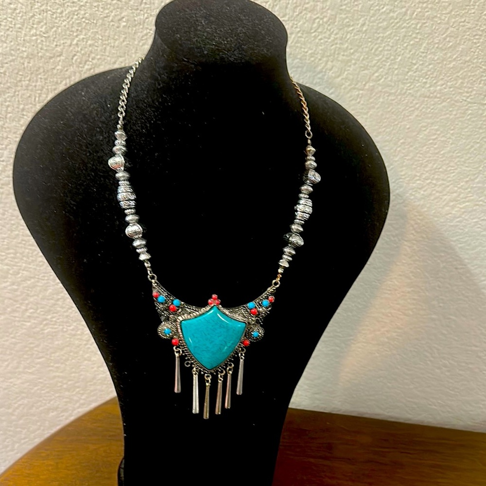 Turquoise and Silver Necklace